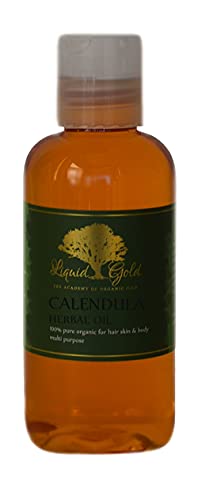 Liquid Gold Inc 4 Fl.Oz Calendula Infused Oil puro e orgânico para cabelos e saúde da pele