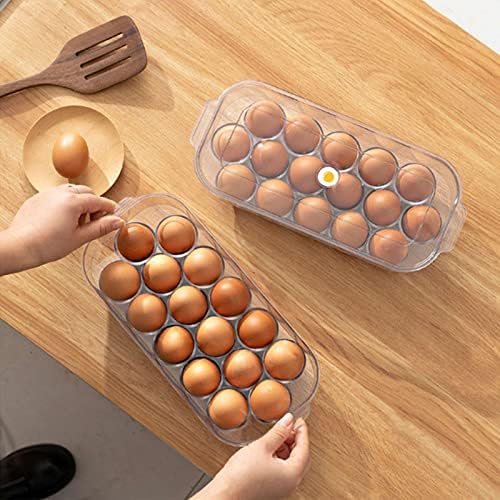 Caixa de armazenamento de ovos de preservação de alimentos de cozinha Aomat 16 Compartimentos com capa Caixa de ovo de geladeira