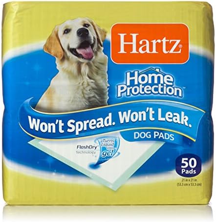 Hartz Protection Protection odor sem século eliminando almofadas de cães em gel, 21 x 21, 50 contagem