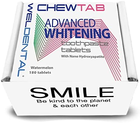 Weldental Chewtab Avançado de creme dental de clareamento com nano-hidroxiapatita Refiliação de hortelã-pimenta