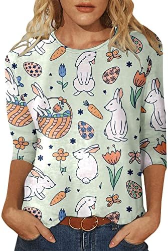 Camisetas femininas, impressão de coelho