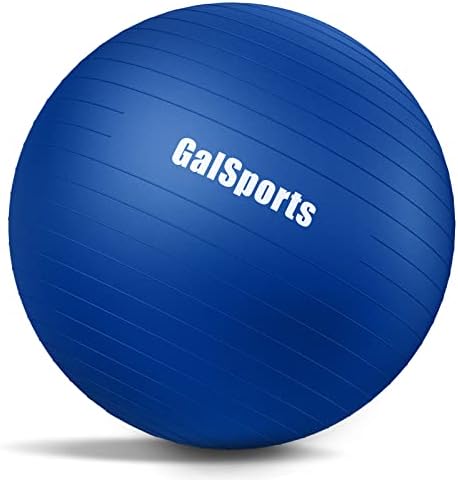 Bola de exercício de bola de ioga de Galsports para malhar, anti-burst e escorregar bola de estabilidade resistente, bola suíça para fisioterapia, cadeira de bala
