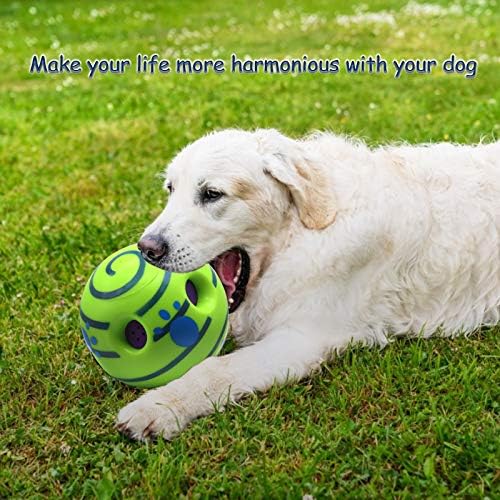 Giggle Ball Interactive Dog Toy, Funny Giggle Sounds Filhotes de bola Treinando tocando Bola de Babble Funny Talking Som Talking Para cães de estimação Médio Médio Grande