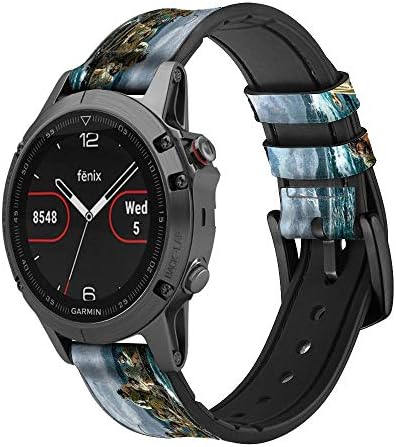 CA0198 Jesus Walk On the Sea Leather Smart Watch Band Strap for Garmin Vivoactive 4s Vivomove 3s Tamanho