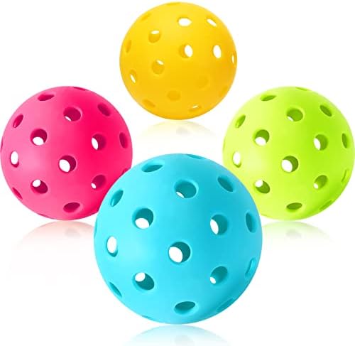 Febsnow Pickleball Balls, 40 buracos Bolas de pickleball ao ar livre para regulamentos da USAPA, elasticidade e