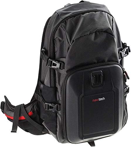 Backpack da câmera de ação da Navitech e kit de combinação de acessórios 8 em 1 com cinta de tórax integrada-compatível com a câmera
