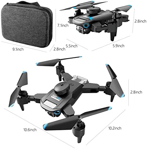 MoreSec Drone com câmera 1080p, HD FPV Câmera de controle remoto Toys Presentes para meninos meninas com altitude mantém o modo sem cabeça One Tecla Speed ​​Ajuste Speed ​​Control remoto Quadcopter #day