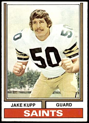1974 Topps # 204 Jake Kupp New Orleans Saints Dean's Cards 5 - Ex Saints