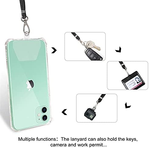 Corpo de celular universal, cordão de crossbody com alça de pescoço de nylon ajustável compatível com cada telefone