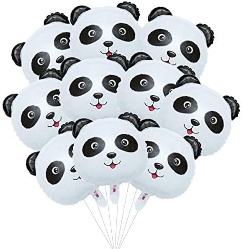 Balão de alumínio do balão panda fofo de stobok para crianças de aniversário de chá de bebê decoração, pacote de 10