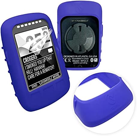 Tuff Luv [Compatível com Wahoo Elemnt Bolt 1 e 2 Color] Caso de silicone protetor e capa - azul