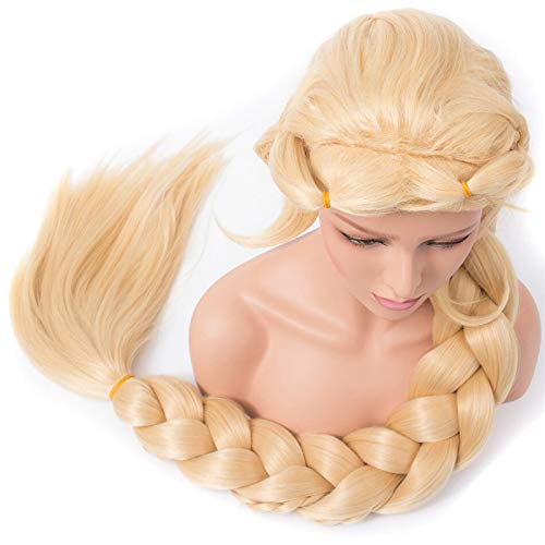 Princesa de cosplay reta de peruca trançada extra longa de 140 cm de cor da peruca requintada de Briad Synthetic Synthetic Long Briad
