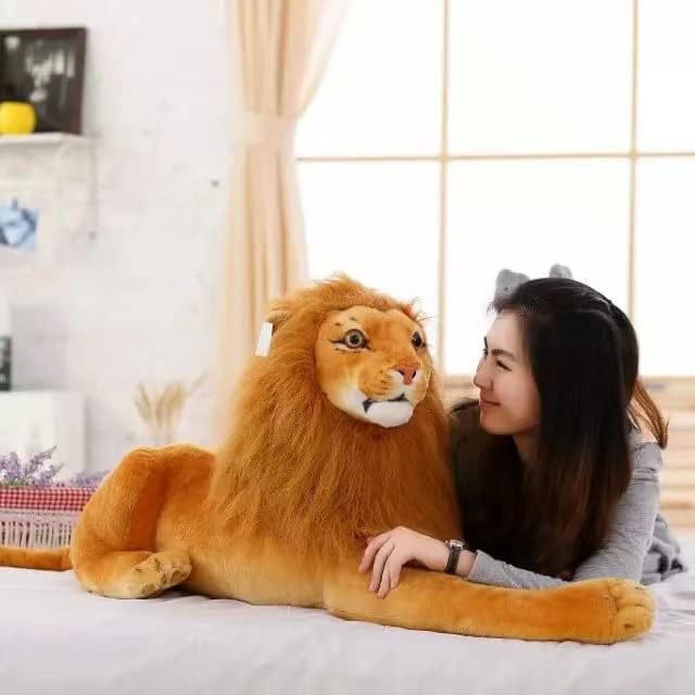 Animal de pelúcia de leão da Airroad ， Grande enorme brinquedo de travesseiro de pelúcia, travesseiro de pelúcia de