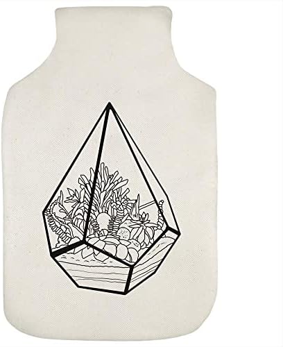 Azeeda 'Glass Terrarium' Hot Water Bottle Bottle