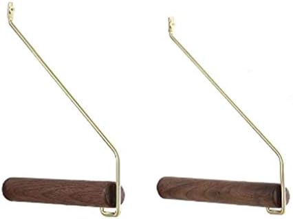 Wszjj Nordic Brass Hanger Rack Parede pendurada Coleção de gancho Decoração de madeira Organizadores pendurados Rack de toalha de banheiro