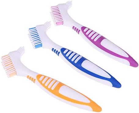 Escova de limpeza de próteses de dentadura de 4 peças wenplus