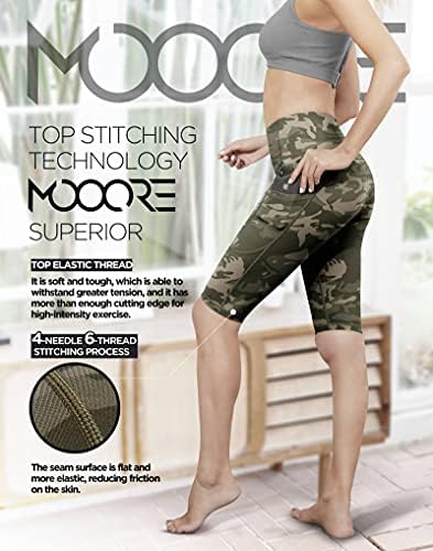 Mooore Leggings Mulheres Capris Yoga Sport Sport Tummy Control Compression Workout