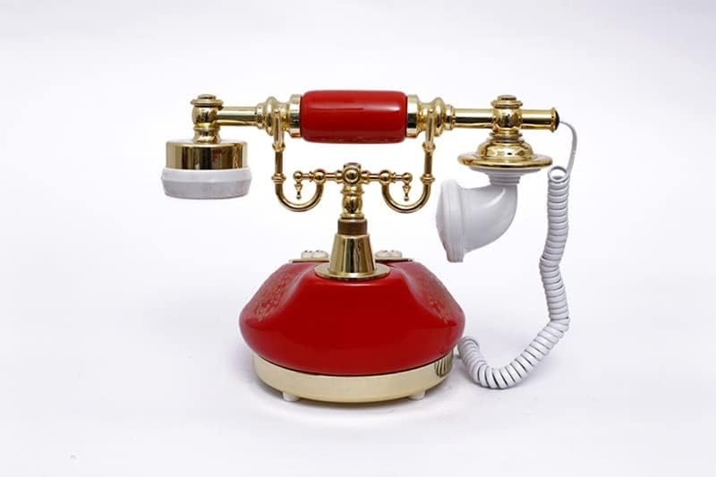 Trexd Antique Telefone Fixo antiquado Telefones de botão de botão, LCD Display Classic Ceramic Retro Phone
