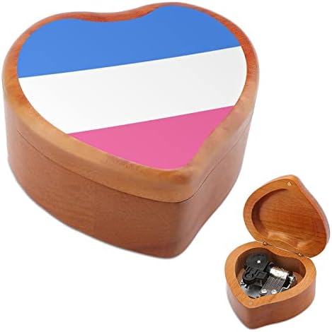 Proposta de bandeira de madeira da bandeira de madeira da bandeira de madeira heterossexual separada Caixa de música