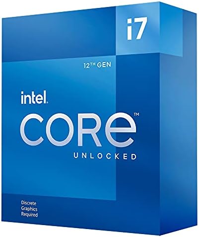 Intel Core i7-12700kf Processador de desktop 12 núcleos de até 5,0 GHz desbloqueou o chipset LGA1700 600 da série 125W