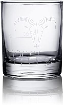 Aries Constellation Whisky Glass, presente único, 10,5 oz