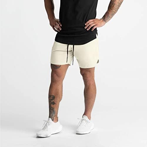 Shorts atléticos para homens, 5 polegadas, cor, cor de corrida sólida de corrida de sufras de verão calças masculinas