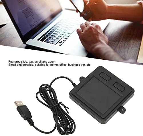 Touchpad USB com fio, com funções de slide, toque, rolagem e zoom, alta sensibilidade, design de 2 botões, plugue e reprodução,