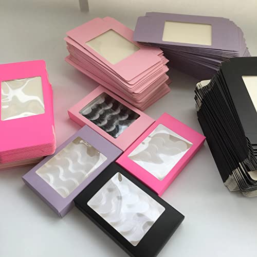10/20/30/30/50pcs/lote 5pairs cílios vazios Caixa de mármore rosa Pacote de papel macio
