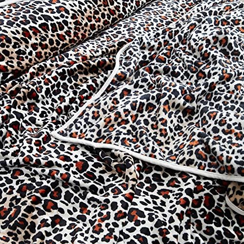 Ilevações de 120 × 120 polegadas cobertor 10 'x 10' cobertor de leopardo extra grande cobertor de flanela macia macio de flanela enorme para família e amigos - cobertor de leopardo