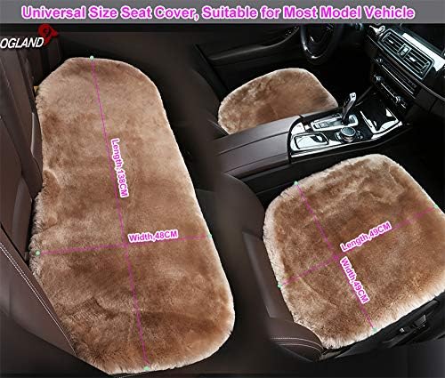 Capa de assento de carro de pele de carneiro genuíno suave, almofada confortável macia, almofadas de banco dianteiro