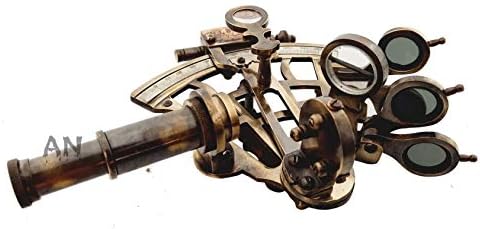 Brass Náutica J.Scot London Sextant Navigation Instrument | Astrolabe marinho com caixa de madeira preta | Best Christmas Celebrated Gift