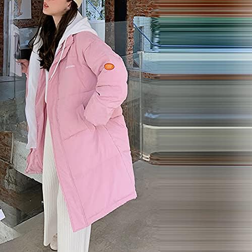 Prdecexlu casual manga longa casacos de tamanho grande as mulheres viajam de queda algodão casaco quente zíper fita sólida jaqueta fêmea feminina feminina