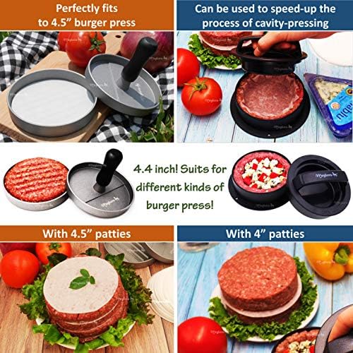 Meykers Patty Paper Leets para prensa de hambúrguer de 4/4,5 polegadas | 500 PCs Rodada | Fabricante de hambúrguer não-bastão resistente ao calor