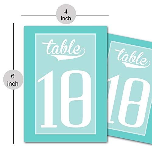 Números de mesa de papel decorativos para casamento, aniversário, evento, Natal, arte artesanal de festa 4 x 6 polegadas