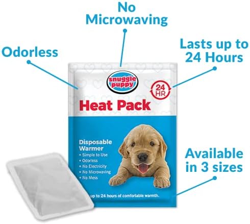 Snuggle Puppy Substacting Heat Packs para animais de estimação - 12 pacote de pacote de calor