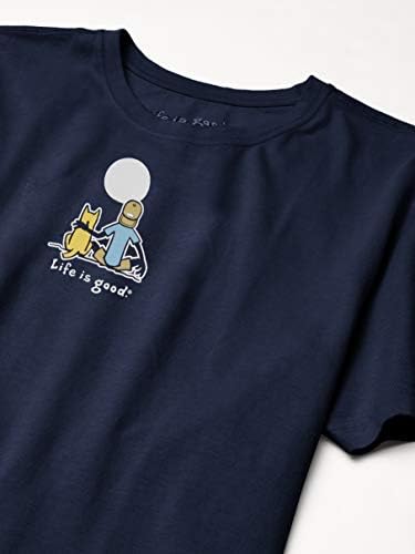 A vida é uma camiseta gráfica vintage de bom masculino Jake e Rocket Moon