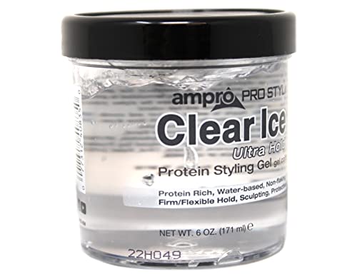 U/S AMPRO PROT CLR Gel Tamanho 6.0 Enterprises de beleza AmPro Clear Ice Protein Styling Gel 6oz