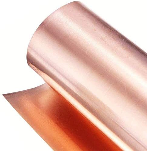Folha de cobre Huilun Brass 99,9% Folha de folha de metal de cobre pura 0. 03x200x1000mm para artesanato aeroespacial, 0,03mm*200 mm*1m de placas de latão