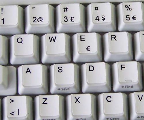 Swedish - adesivos de teclado não transparentes finlandeses no fundo branco