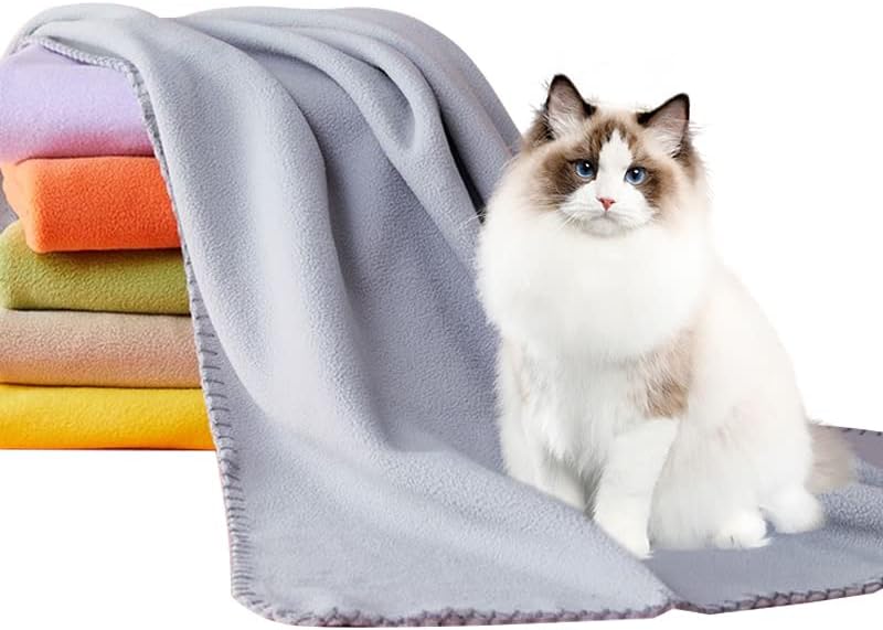 Arremesso de cobertores cães de estimação e gato, reversível + leve, macio + quente e quente, lã polar/pelúcia, confortável