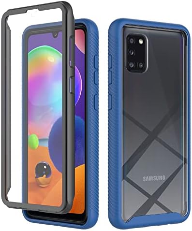 Capa de capa de telefone Caso de proteção completo compatível com Samsung Galaxy A31 PC+Soft Soft Silicone TPU 3In1 Tampa