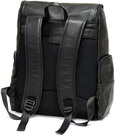 Nação preferida Verona Supple Nappa Cowhide Leather Computer Backpack, Latptop de 15,4 polegadas e manga de comprimido, bolsos