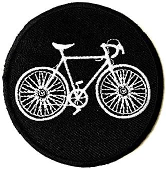 TH Black Bicycle Mountain Road Bike Emblem Badge Patch Biker Motorcycle Applique Bordiques Costura Ferro em patch para casacos
