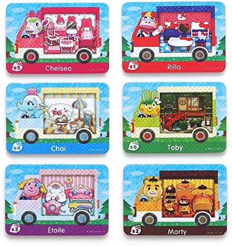 6 PCS Sanrio Mini Cards Compatível com Animal Crossing New Horizons Mini Card para o New Villager