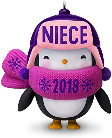 Hallmark Keetake Ornamento de Natal de 2018 do ano datado, sobrinha Penguin