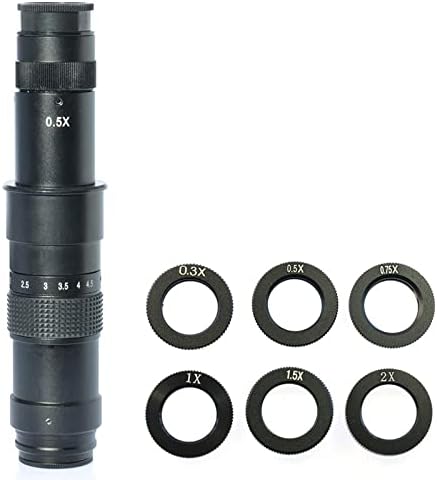 Kit de acessórios para microscópio para adultos 0,5x 0,75x 1x 1,5x 2x Microscópio industrial Lente objetiva da câmera para