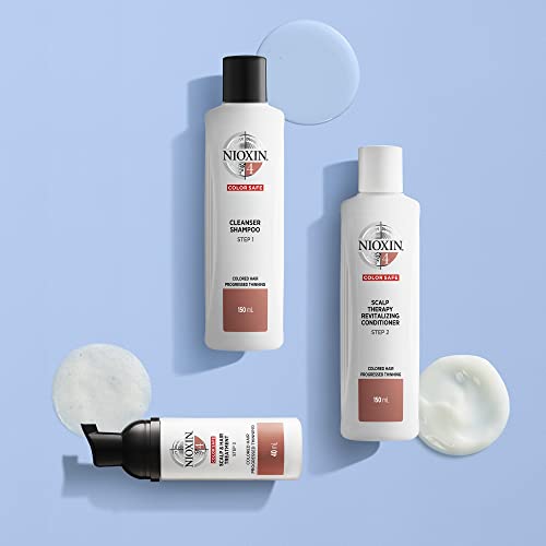 Sistema de nioxina 4 Shampoo de limpeza do couro cabeludo com óleo de hortelã-pimenta, trata o couro cabeludo seco e sensível,