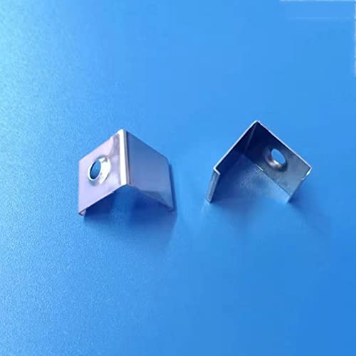 Boohao 12 pacote de tampas de cores brancas e clipes de montagem com parafusos para canal de alumínio LED de 18x18 mm/0,7 x0,7
