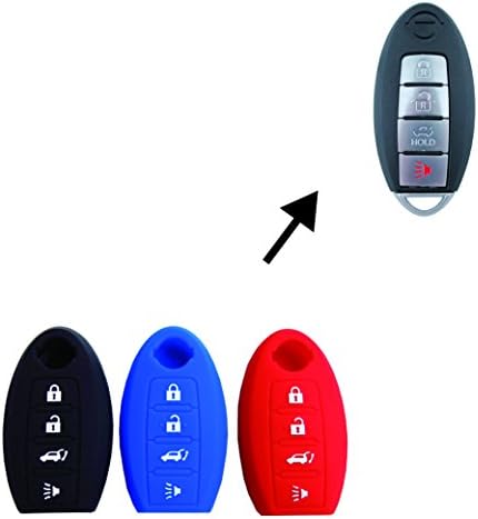 Bartech AutoTech Remote Remote Silicone Rubberless Entrada Casa de casca de casca e a chave de capa da pele para Nissan altima GT-R