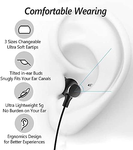 fones de ouvido Yushine tipo C com microfone para a maioria dos smartphones USB-C, tablets e novos laptops, fones de ouvido